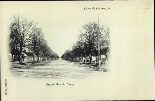 Ak Châlons en Champagne Marne, Grande Rue du Camp