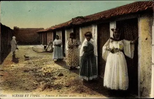 Ak Scènes et Types, Femmes et Maisons arabes
