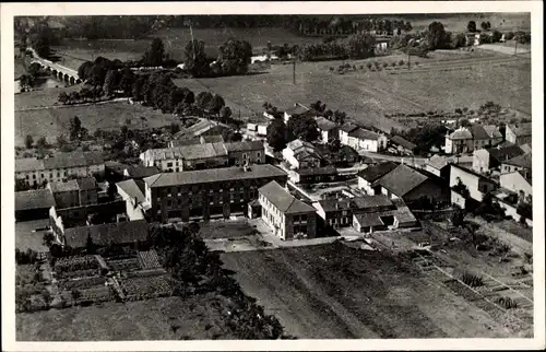 Ak Flin Lothringen Meurthe et Moselle, École Missionnaire, Fliegeraufnahme