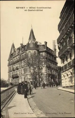 Ak Royat Puy de Dôme, Hotel Continental et Castel Hotel