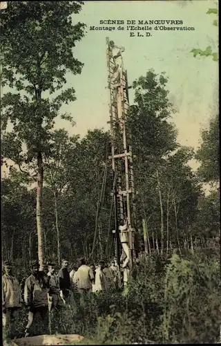 Ak Scènes de Manoeuvres, Montage de l'Echelle d'Observation