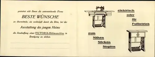 Klapp Ak Zur Vermählung, Viktoria Nähmaschinenfabrik, Saalfeld Saale, Amor