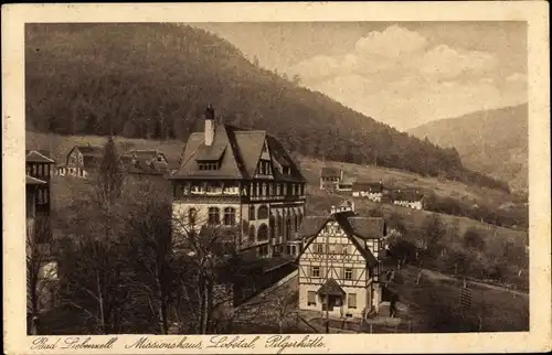 Ak Bad Liebenzell im Schwarzwald, Missionshaus Lobetal, Pilgerhütte