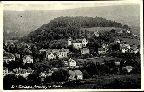 Ak Bad Kissingen Unterfranken Bayern, Panorama vom Ort, Altenberg m. Regina