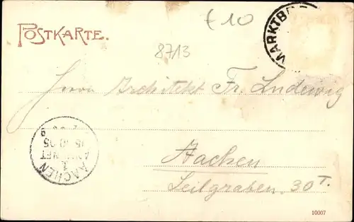 Ak Marktbreit Unterfranken, Marktplatz