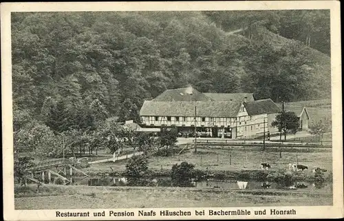 Ak Honrath Lohmar im Bergischen Land, Restaurant und Pension Naafs Häuschen bei Bachermühle