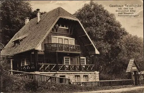 Ak Simonskall Hürtgenwald in Nordrhein Westfalen, Gasthaus Talschenke, Inh. Otto Voß