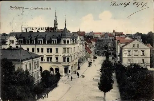 Ak Radeberg Sachsen, Dresdner Straße, Hotel Kaiserhof
