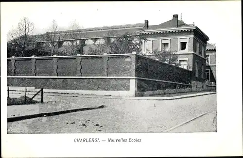 Ak Charleroi Wallonien Hennegau, Nouvelles Ecoles, Schulgebäude