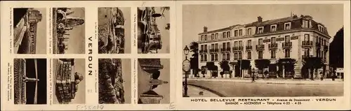 Klapp Ak Verdun Lothringen Meuse, Hotel Bellevue Restaurant, Avenue de Douaumont