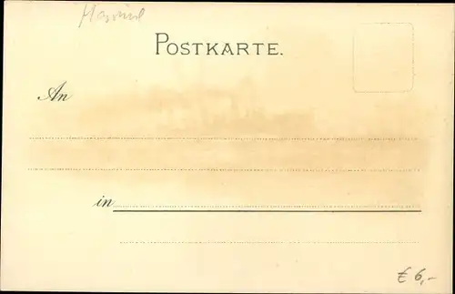 Künstler Litho Bohrdt, Hans, Deutsches Kriegsschiff, SMS Kaiserin Augusta, Kreuzer, Fjord