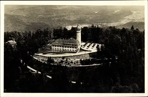 Ak Baden Baden am Schwarzwald, Berghotel und Restaurant Merkur, Turm