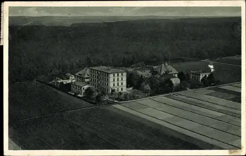 Ak Mohlsdorf Teichwolframsdorf in Thüringen, Erholungsheim, Fliegeraufnahme