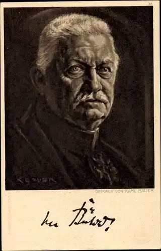 Künstler Ak Bauer, Karl, Generaloberst Karl von Bülow, Portrait