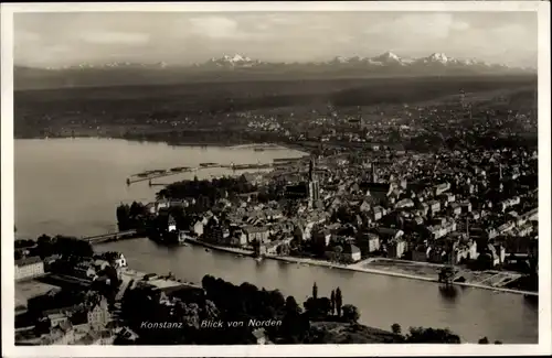 Ak Konstanz am Bodensee, Teilansicht der Stadt von Norden aus