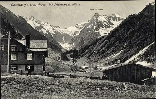 Ak Oberstdorf im Oberallgäu, Die Spielmannsau, Trettachspitze