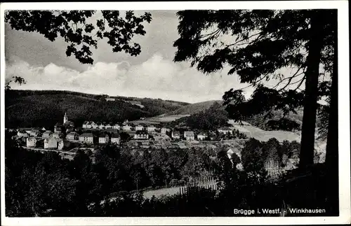 Ak Brügge Winkhausen Lüdenscheid im Märkischen Kreis, Panorama vom Ort