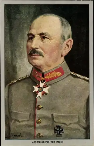 Künstler Ak Hornert, Generaloberst Alexander von Kluck, Portrait