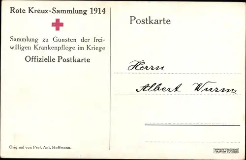 Künstler Ak Hoffmann, Anton, Rote Kreuz Sammlung 1914, Sanitäter