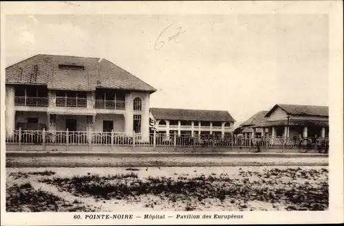 Ak Pointe Noire Französisch Kongo, Hopital, Pavillon des Européens