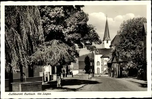 Ak Burbach in Nordrhein Westfalen, Luftkurort, Blick auf die Kirche