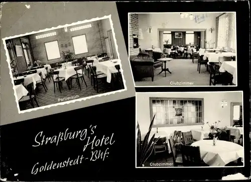 Ak Goldenstedt in Niedersachsen, Straßburg's Hotel, Clubzimmer, Partieraum