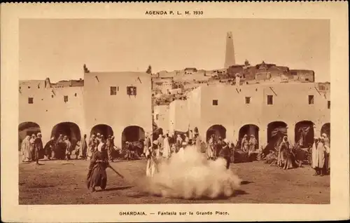Ak Ghardaia Algerien, Fantasia sur la Grande Place