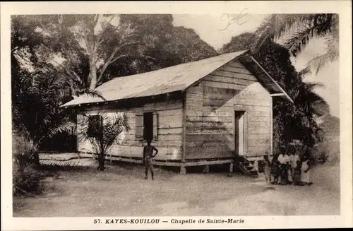 Ak Kayes Kouilou Französisch Kongo, Chapelle de Sainte Marie