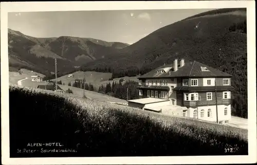 Ak Svatý Petr Sankt Peter Spindlermühle Riesengebirge Reg. Königgrätz, Alpen Hotel, Panorama