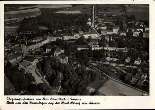 Ak Bad Schwalbach im Taunus Hessen, Totalansicht vom Ort