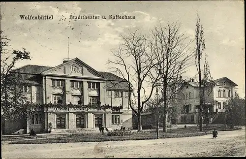 Ak Wolfenbüttel in Niedersachsen, Stadttheater und Kaffeehaus