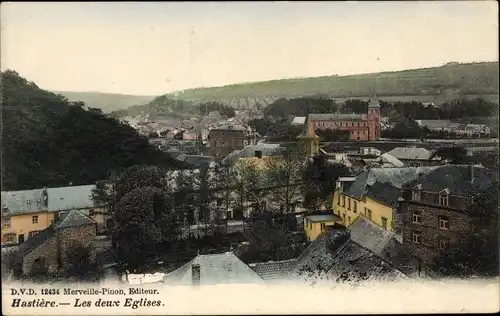 Ak Hastière Wallonien Namur, Les deux Églises