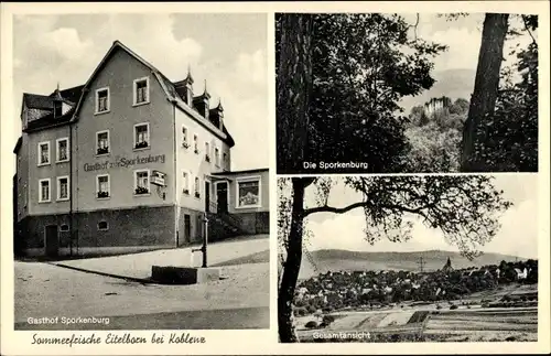 Ak Eitelborn Rheinland Pfalz, Gasthof Sporkenburg, Inh. Fritz Knopp, Gesamtansicht