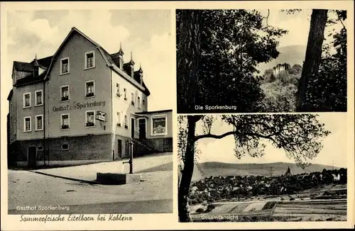 Ak Eitelborn Rheinland Pfalz, Gasthof Sporkenburg, Inh. Fritz Knopp, Gesamtansicht vom Ort