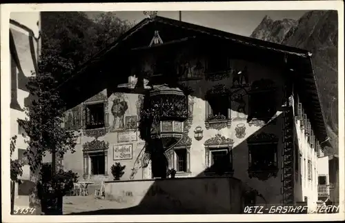 Ak Oetz in Tirol, Gasthof Stern, Außenansicht