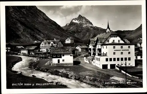 Ak Galtür in Tirol, Ballunspitze, Alpenhaus Fluchtthorn