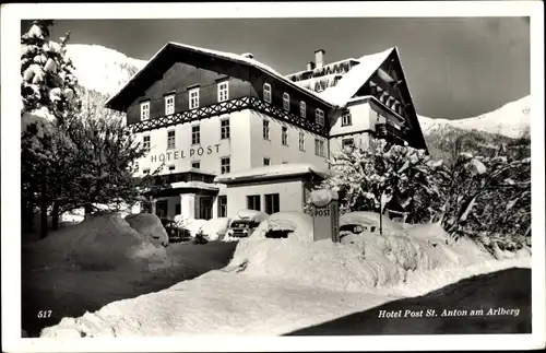 Ak St. Anton am Arlberg in Tirol, Hotel Post