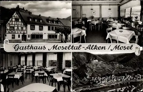 Ak Alken Mosel, Gasthaus Moseltal, Bes. Anton Schnee