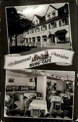 Ak Alken an der Mosel, Restaurant Pension Burg Café, Bes. J. Kretzer