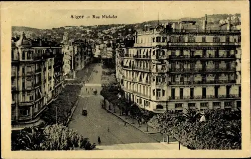 Ak Algier Alger Algerien, Rue Michelet