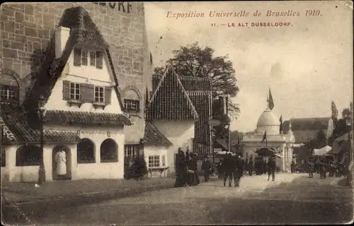 Ak Bruxelles Brüssel, Exposition Universelle 1910, Le alt Düsseldorf, American Bar, Weltausstellung