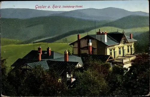 Ak Goslar in Niedersachsen, Steinberg Hotel, Außenansicht