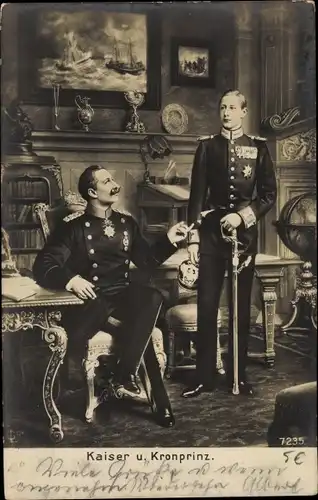 Künstler Ak Kaiser Wilhelm II. von Preußen, Kronprinz Wilhelm von Preußen, Liersch 7235