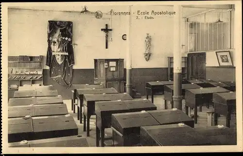 Ak Florennes Wallonien Namur, Ecole Apostolique, Etude