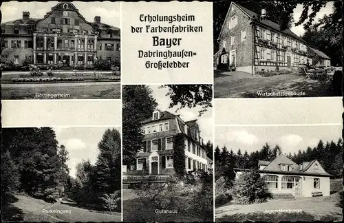 Ak Großeledder Wermelskirchen im Bergischen Land, Erholungsheim, Gutshaus, Jugendherberge