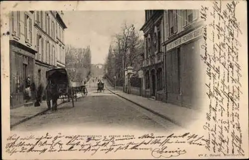 Ak Montmorency Val d’Oise, Avenue Amélie, Hôtel, Straßenpartie