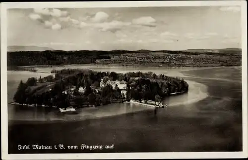 Ak Insel Mainau im Bodensee, Fliegeraufnahme