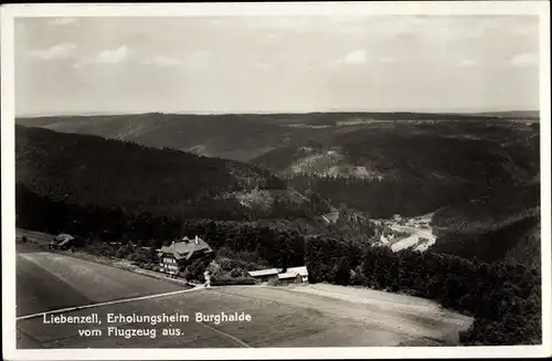 Ak Bad Liebenzell im Schwarzwald, Fliegeraufnahme, Erholungsheim Burghalde