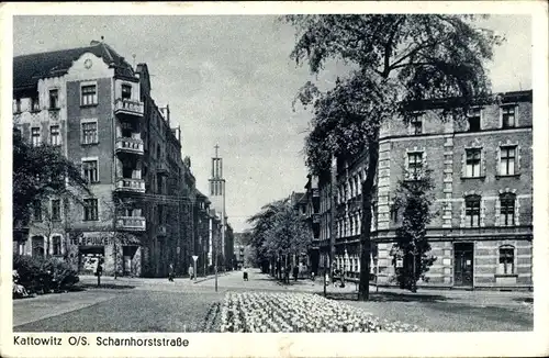 Ak Katowice Kattowitz Oberschlesien, Scharnhorststraße