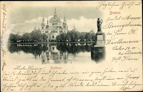 Ak Hansestadt Bremen, Parkhaus, Holler See, Denkmal